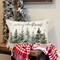 Christmas Trees Lumbar Pillow Cover 12x20 Inches Snowflakes Xmas Farmhouse Decorations Winter Holiday Decor Throw Cushion Case for Home Couch Polyester Linen S23C25